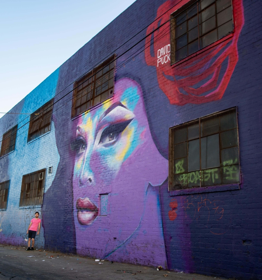 queer Street art mural of drag queen Valentina, Los Angeles California